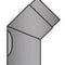 Rauchrohrbogen 45° mit Tür geschliffen Durchmesser 180mm