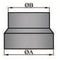 Rauchrohr/Ofenrohr Reduzierung 140/120mm