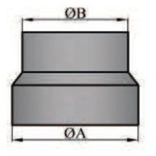Rauchrohr/Ofenrohr Reduzierung 250/200mm