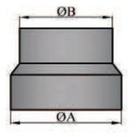 Rauchrohr/Ofenrohr Reduzierung 250/200mm