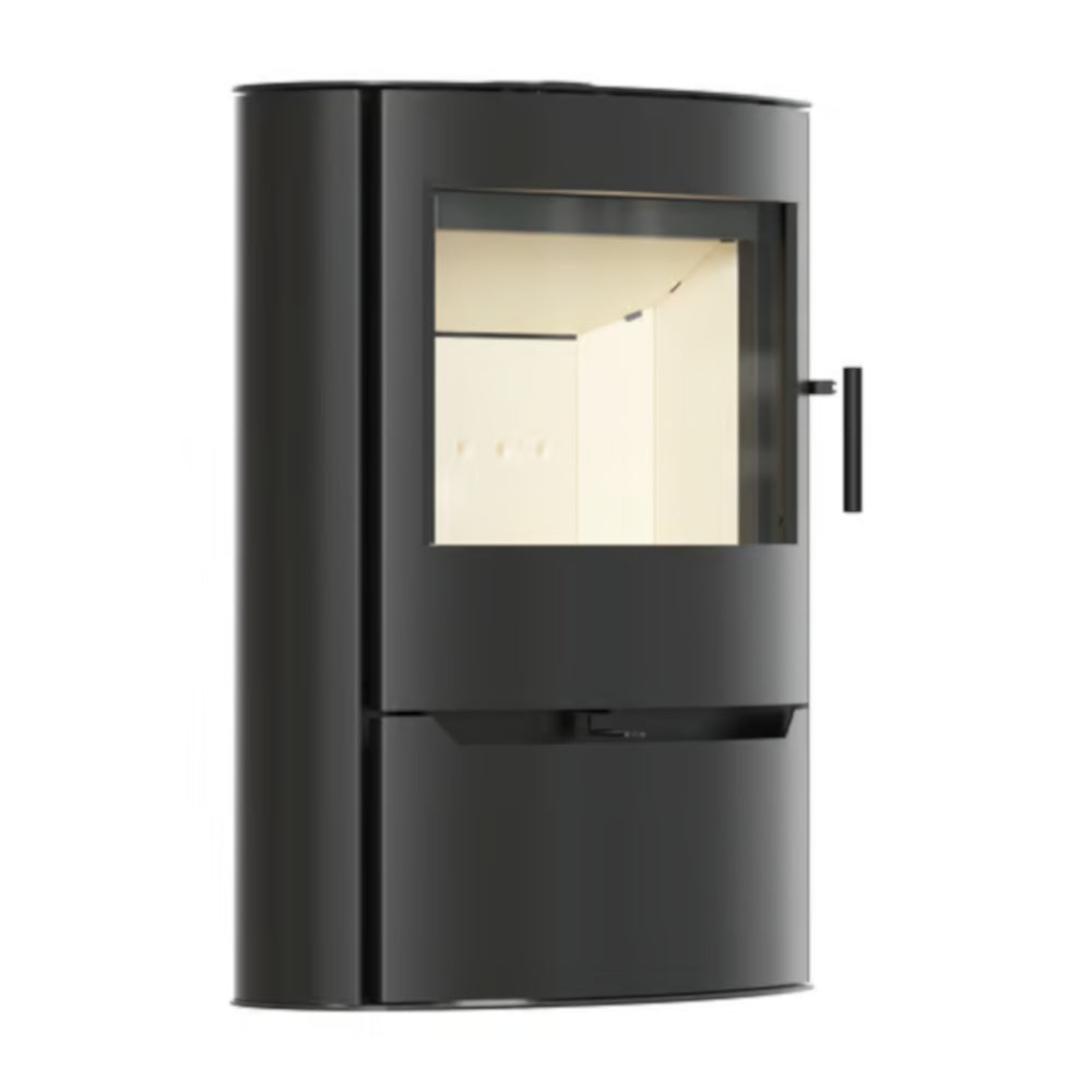 ILDNORD Kaminofen | RENVIK | 10 kW | weißer Brennraum | Seite | klimaworld.com