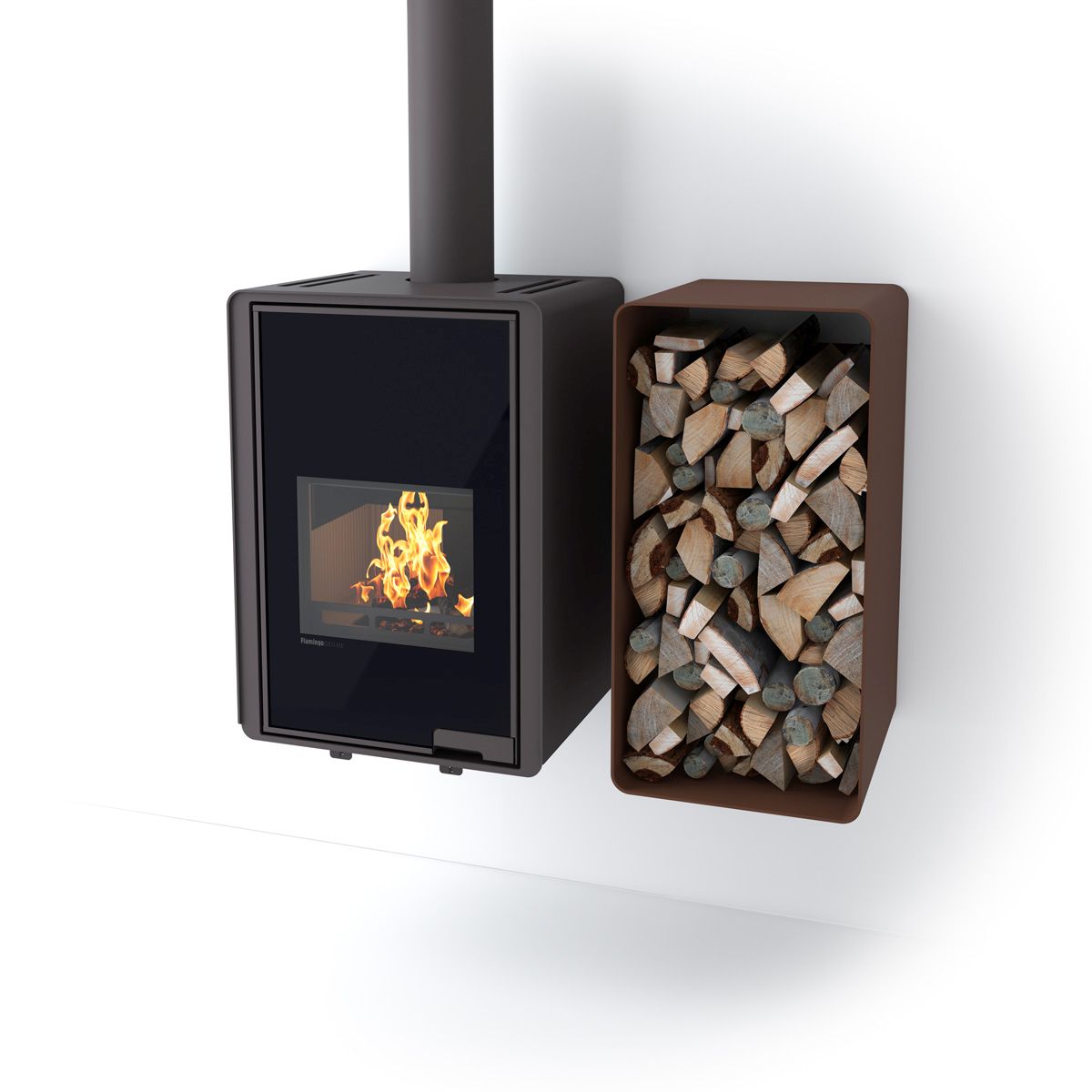 HS-Flamingo Holzlagerregal aus Stahl