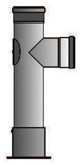 Pelletrauchrohrstütze höhenverstellbar Durchmesser 80mm
