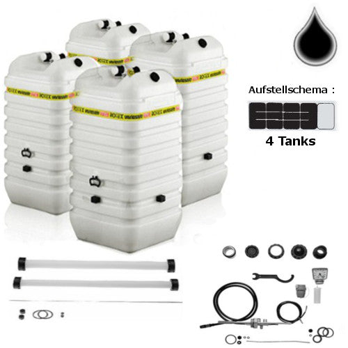 ROTEX Variosafe Heizöltank im Tank 4x1500 L + Grundpaket ANK+3xB2 VSF