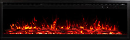 Aflamo Elektrokamin Royal Pro 120 rot mit Kristallen und Holz | klimaworld.com