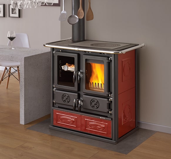 Küchenherd La Nordica Rosetta Sinistra 5.0 Keramik bordeaux Ambiente | Klimaworld.com