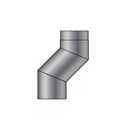 Rauchrohrbogen| S-Versatzbogen 120 mm | Ø150 mm | Grau | Klimaworld.com