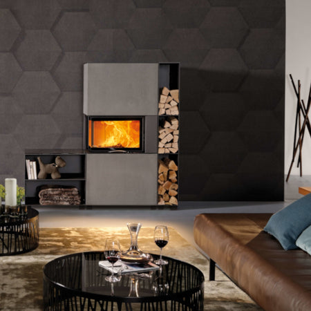 Austroflamm | Designkamin | Sam | hellgrau