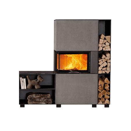 Austroflamm | Designkamin | Sam | hellgrau