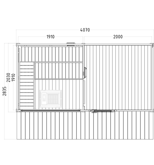 Sentiotec Gartensauna Scala Large Maße