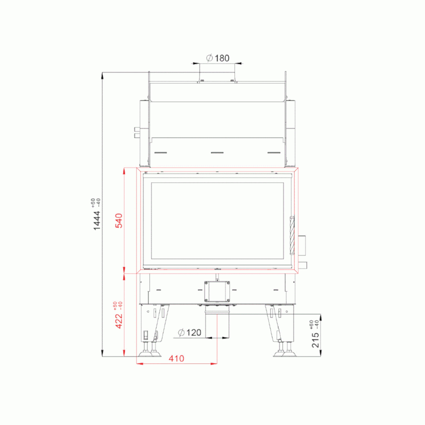 BeF Home Kamineinsatz Aquatic WH 80 | 14,5 kW | Wasserführend