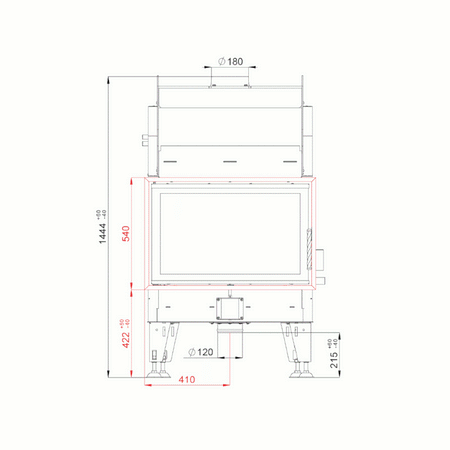 BeF Home Kamineinsatz Aquatic WH 80 | 14,5 kW | Wasserführend