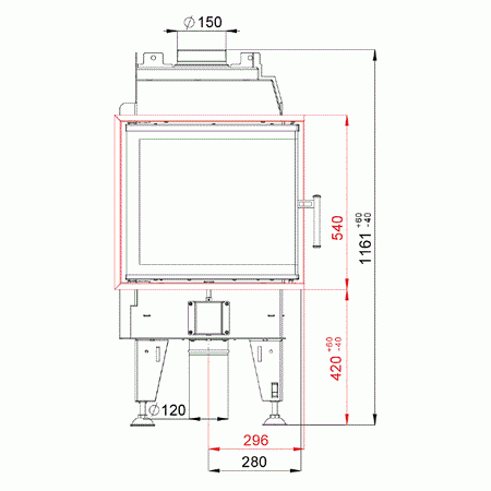 BeF Home Kamineinsatz Feel 6 CP | 5 kW | Eckscheibe RECHTS