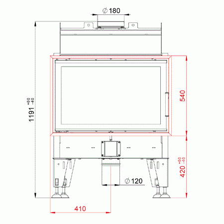 BeF Home Kamineinsatz Fee 8 | 8 kW | gerade Scheibe
