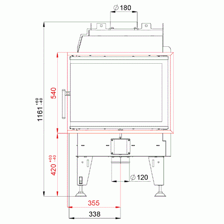 BeF Home Kamineinsatz Feel 8 CL | 8 kW | Eckscheibe LINKS | Klimaworld.com