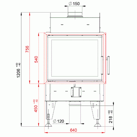 BeF Home Kamineinsatz Twin 7 CL | 7 kW | Eck-Verglassung Links 