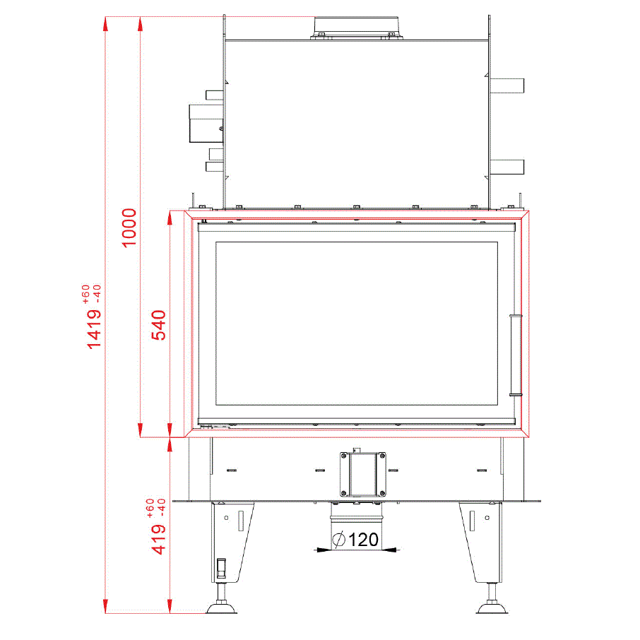 BeF Home Kamineineinsatz Twin 8 N Aquatic II |14,5 kW| Schwenktür  