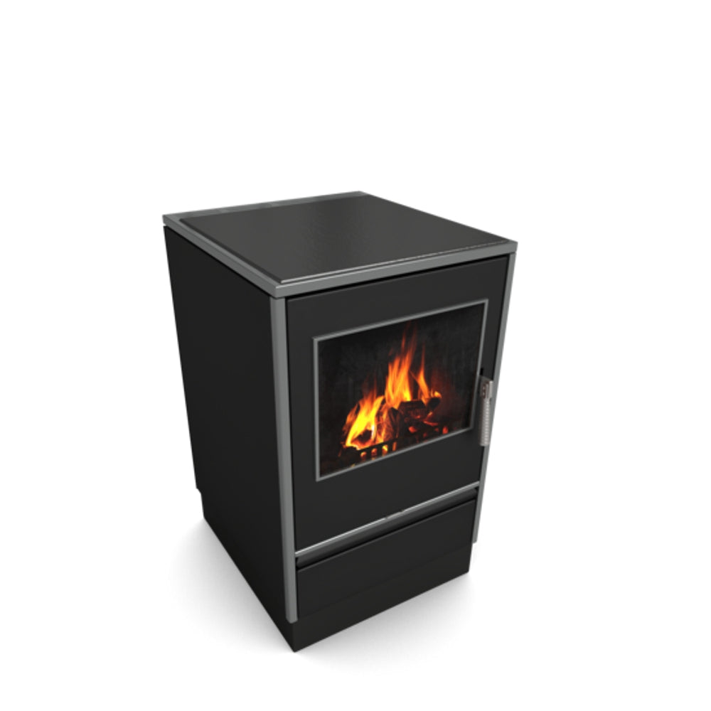 Glutos HHS 02 G Küchenherd mit Sichtscheibe in schwarz 5,5 kW | klimaworld.com