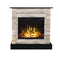Aflamo LED Standkamin | Vigo Stone Desert/schwarz | Wandaufstellung