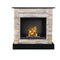 Aflamo Bio-Kamin | Vigo Stone mit Einsatz Bio 60 | desert/schwarz