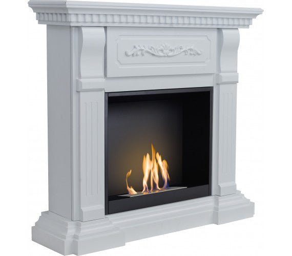 Aflamo Bio-Kamin | Riviera mit Einsatz Bio 60 Weiss
