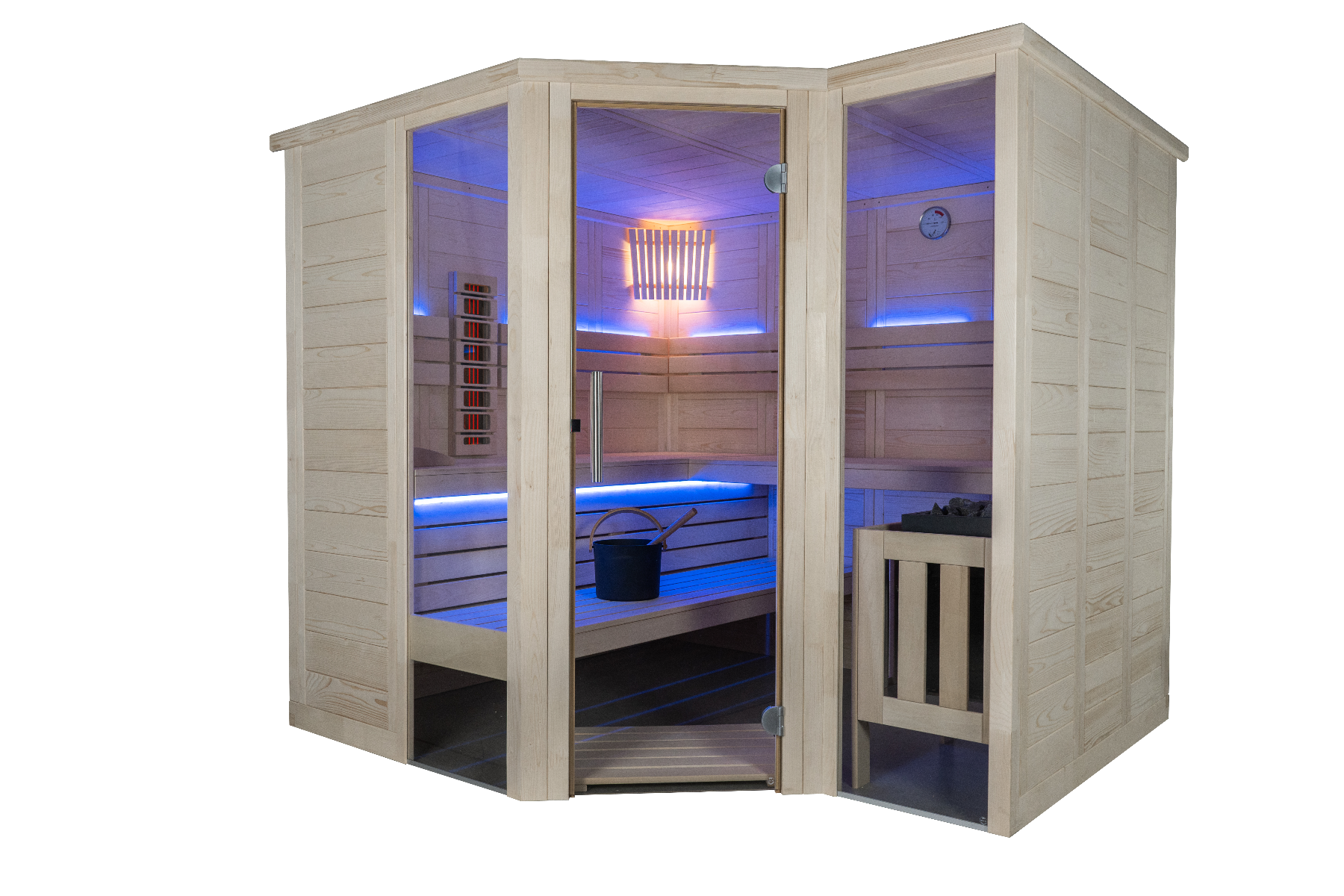 Sentiotec Saunakabine Artkis Infra+ LED Beleuchtung | klimaworld.com
