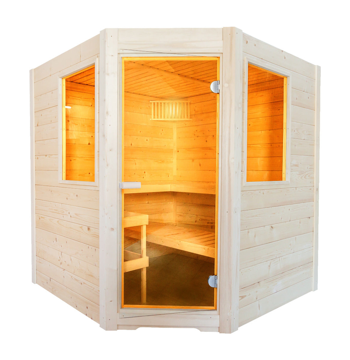 Sentiotec Sauna Set Basic Corner mit Saunaofen Cumulus und Steuerung Pro B2 | klimaworld.com