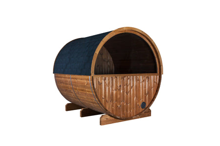 Sentiotec Fasssauna Kaski 240 Panorama Canopy Rückseite | Klimaworld.com