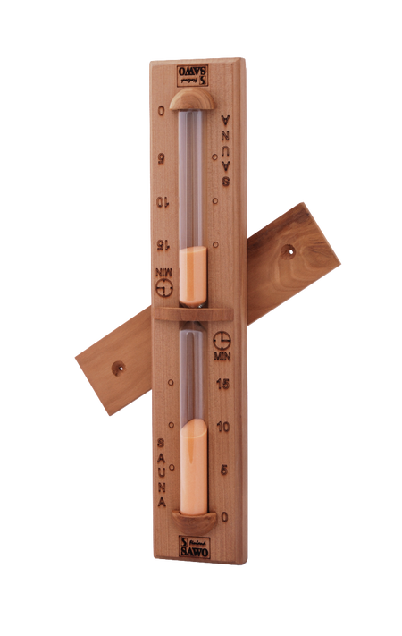 Sentiotec Sanduhr mit orangefarbenem Sand | Red Cedar | klimaworld.com