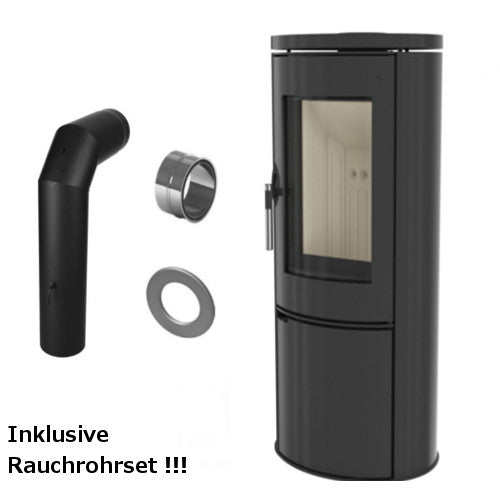 Kaminofen Suika SW 7kW Warmluftkaminofen SET4