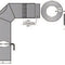Rauchrohrset 3-teiliger Bogen mit Schieberohr Durchmesser 200mm