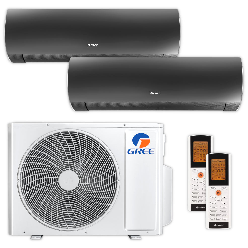 GREE | Multisplit-Klimaanlage FAIRY BLACK | 2,7 kW + 2,7 kW