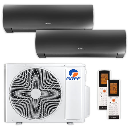 GREE | Multisplit-Klimaanlage FAIRY BLACK | 2,7 kW + 2,7 kW