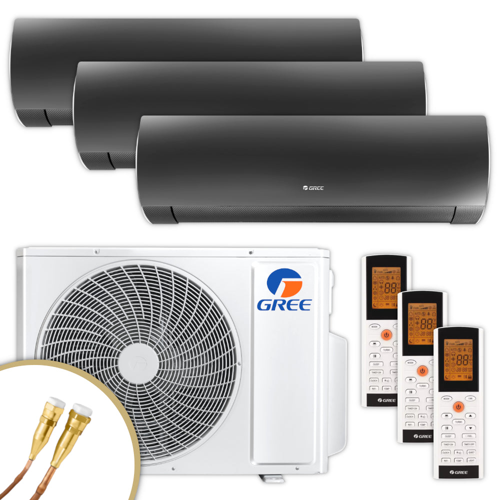 GREE | Klimaanlage FAIRY BLACK | 3 × 2,7 kW | Quick-Connect