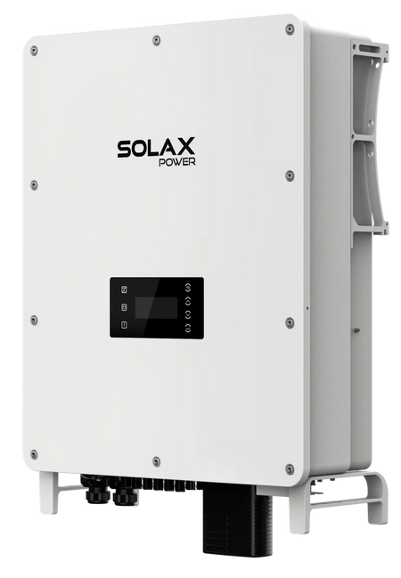 weißer Solax X3 AELIO Wechselrichter Ansicht von rechts