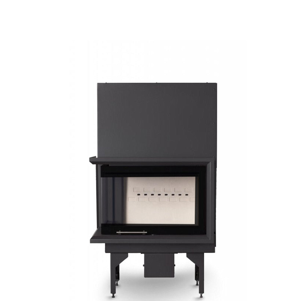 Warmluft Kamineinsatz Flamen Sigma 70V R, Eckglas links, 9,5kW