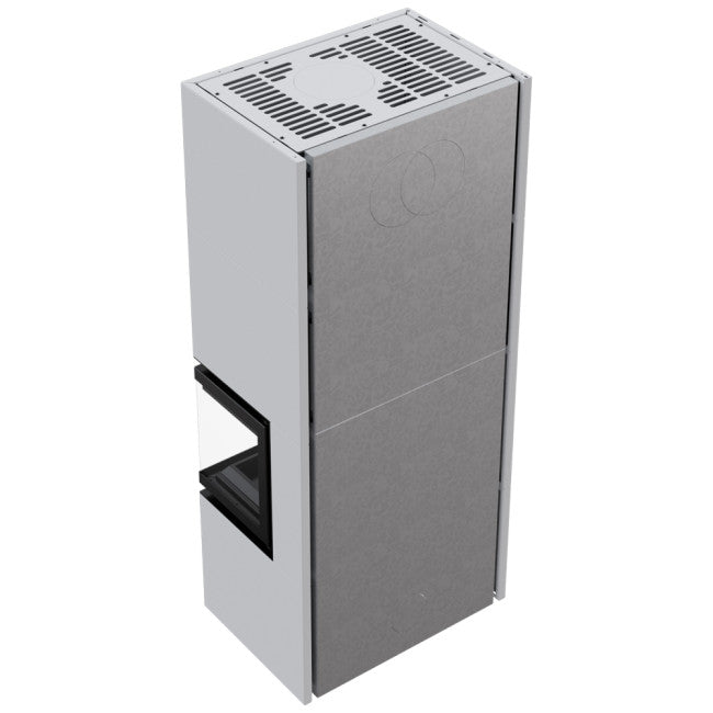 Kratki Kaminofen Simple 8 - rechts | Bauart 1 | Bausatz weiß | 8 kW - Rückansicht