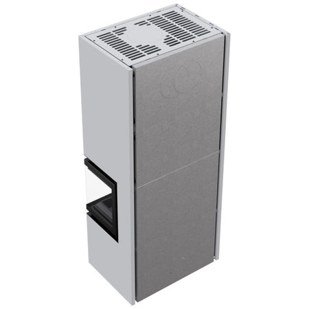 Kratki Kaminofen Simple 8 - rechts | Bauart 1 | Bausatz weiß | 8 kW - Rückansicht