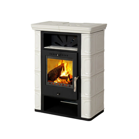 Thorma | Kaminofen | BORGHOLM black/TOP | Elfenbein | 7 kW