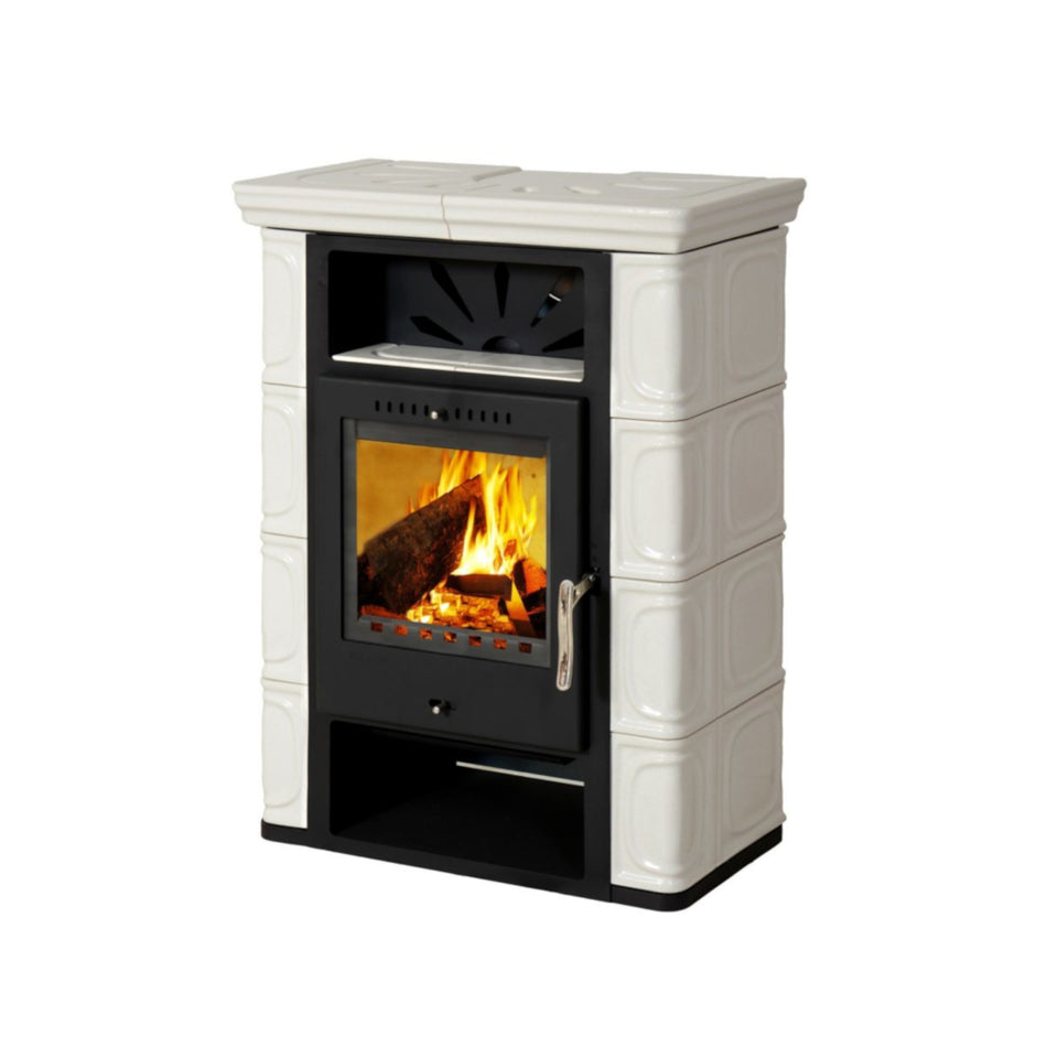 Thorma | Kaminofen | BORGHOLM black/TOP | Elfenbein | 7 kW