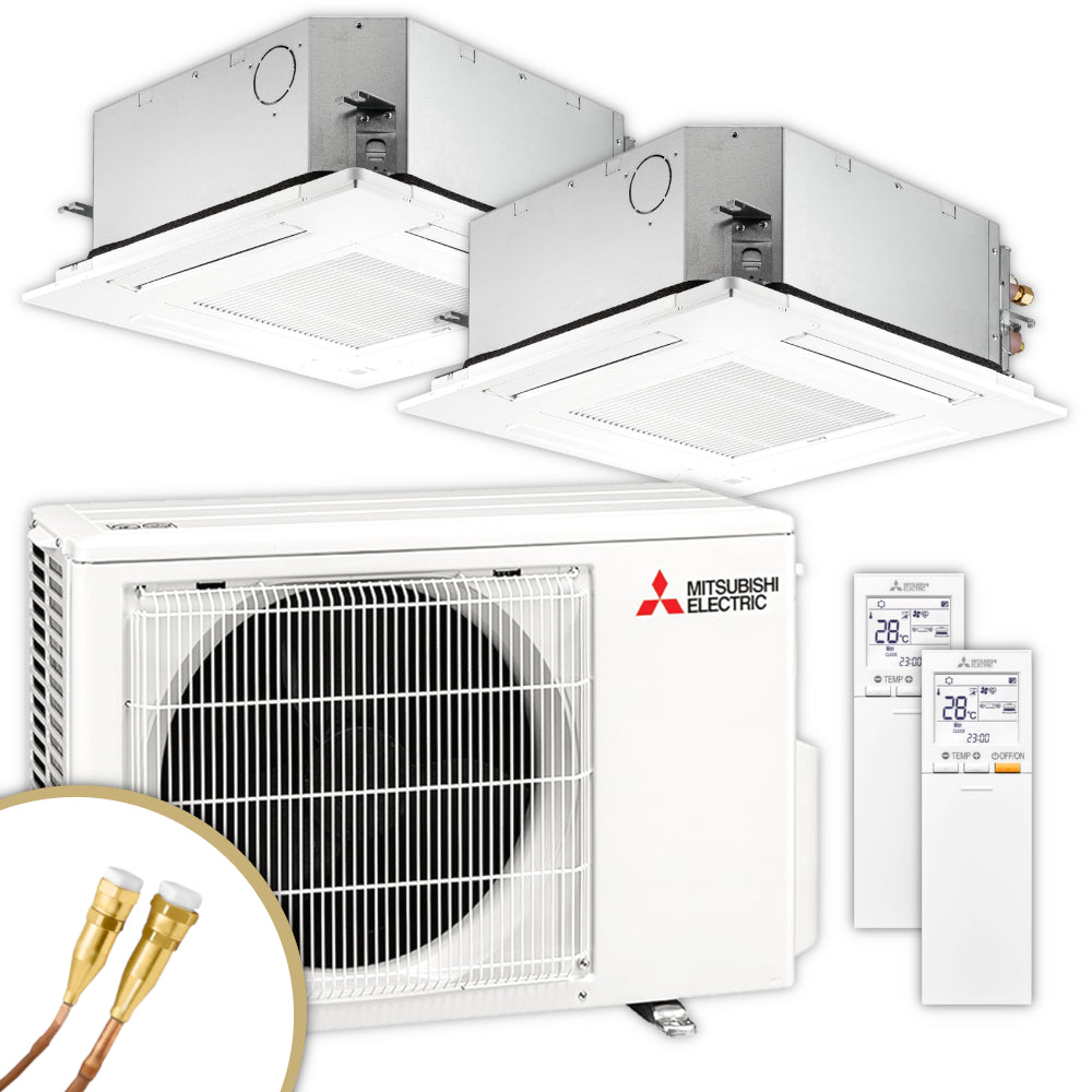 Mitsubishi Multisplit Klimaanlage Decke | SLZ-M | 2,5 kW + 3,5 kW | Klimaworld.com