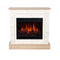 Aflamo LED Standkamin | Vigo Stone 3D weiss/sonoma | Wandaufstellung