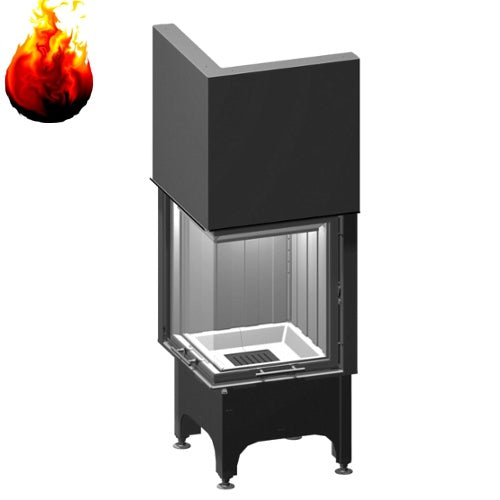 Spartherm Kamineinsatz Brennzelle Mini 2LRh-4S Linear 4s, Eckscheibe
