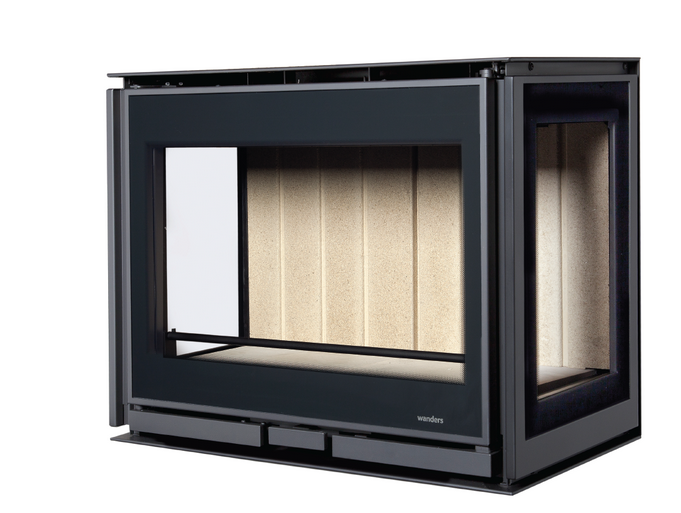 Wanders Square 3-seitiger Holzkamin | klimaworld.com
