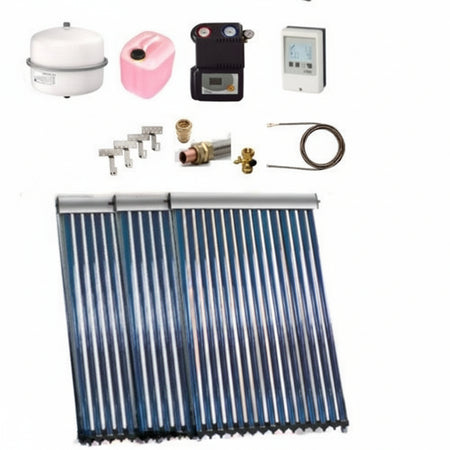 Solarpaket ThermoFlux SRC 30-3 mit Vakuumröhrenkollektoren mit 13,65m² | Klimaworld.com