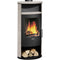 Justus | Kamin | Island 5  | Stahl Schwarz | Keramik Freddo | 5,0 kW