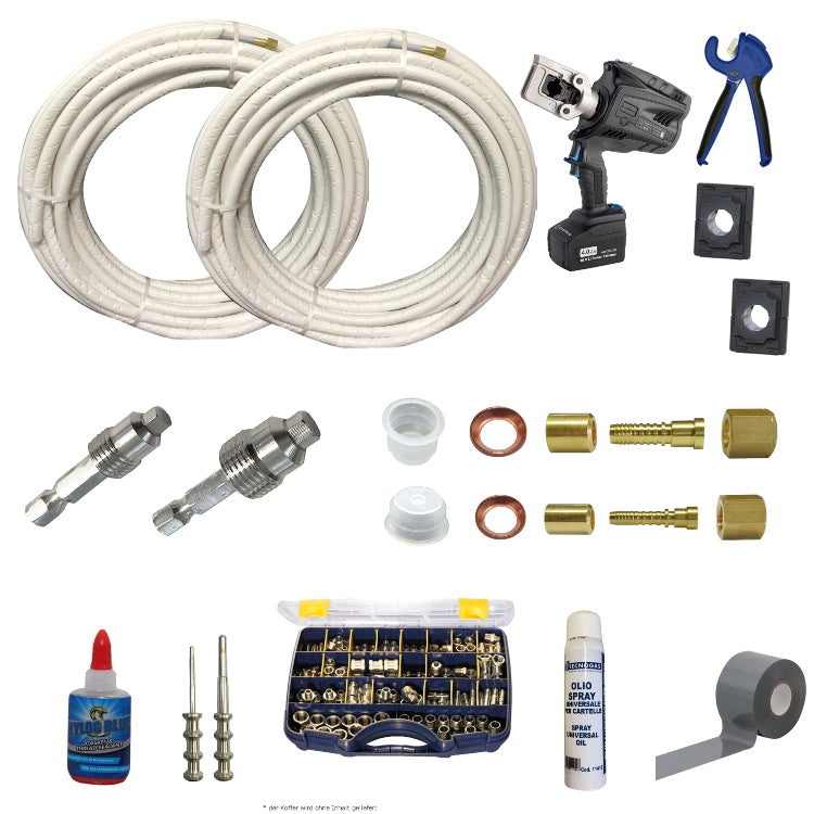 FLEX-TUBE Starter Kit  1/4'' 3/8'' mit hydraulischer Akkupresse