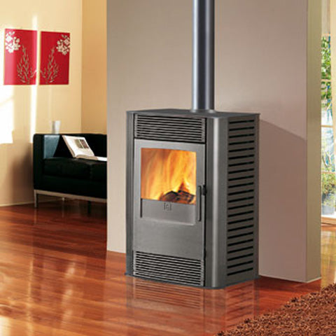 Kaminofen Swing 9 kW Edilkamin Luftheizer anthrazitgrau