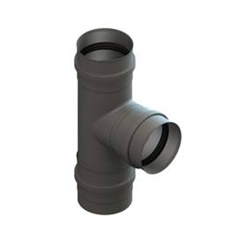 Pellet T- Stück 90 °C mit abnehmbarer Kondensatschale DN 100mm
