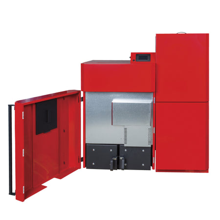 ThermoFlux Pelletheizkessel PellFlux Lambda 96 mit 96 kW, geöffnet | Klimaworld.com